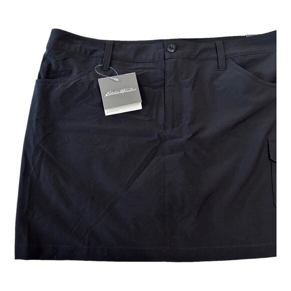 Eddie Bauer Adventurer Women Black Cargo Short Skort SZ 14  Summer -Outdoor NWT - Picture 6 of 12